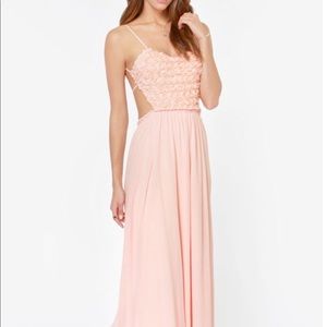 LULUS PRETTIEST ROSE LIGHT PINK MAXI DRESS NWOT